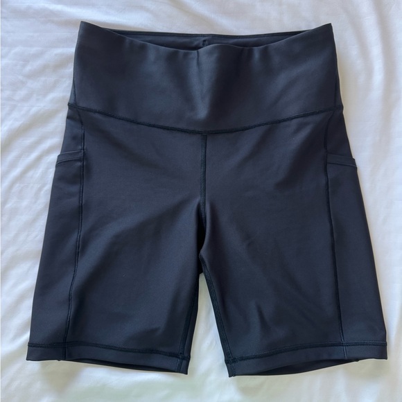 Black Women's High-Waisted Shorts - Picture 1 of 7